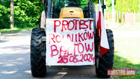 Protest rolników w gminie Bałtów