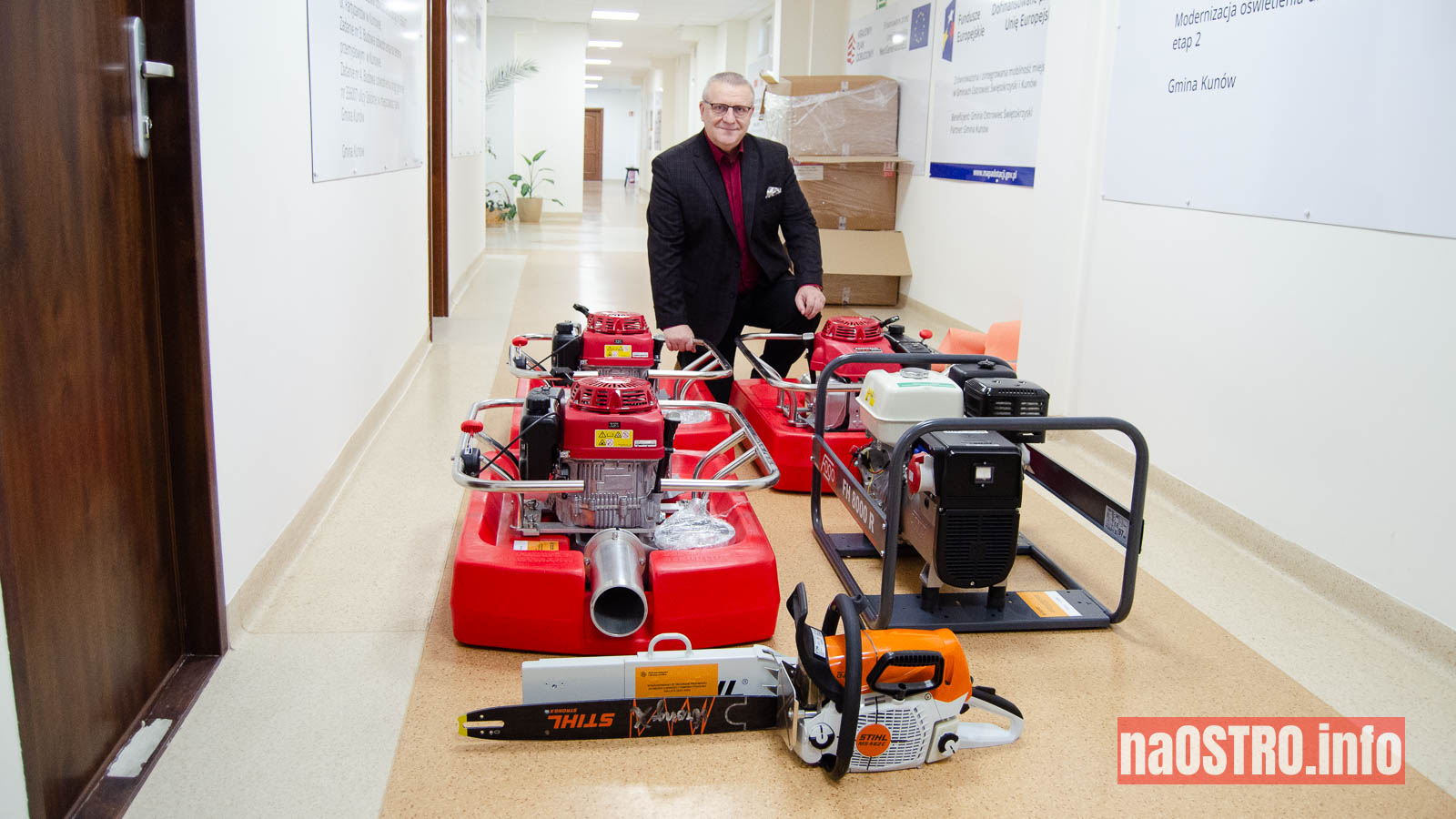 Gmina Kunów inwestuje w bezpieczeństwo! Nowy sprzęt za 600 tys. zł trafił do OSP i ZGKiM